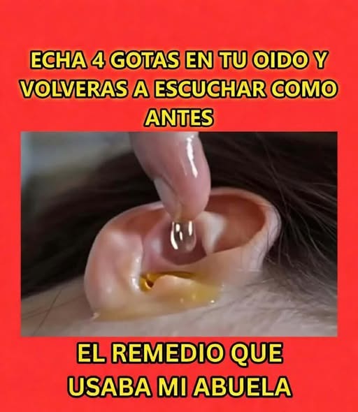 Echa solo 4 gotas y volverás a escuchar como antes…Ver más