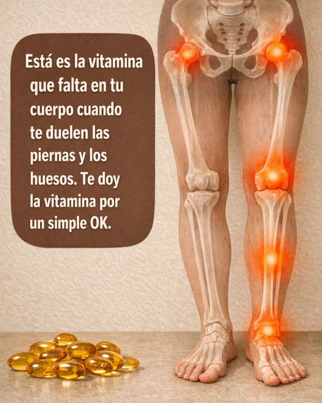 La Vitamina Esencial para Aliviar el Dolor en Piernas y Hue.. ver mas