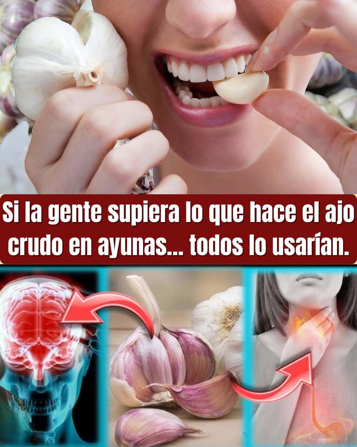 La mayoria de la gente no sabe que comer ajo crudo con el estomago vacio tiene..ver mas
