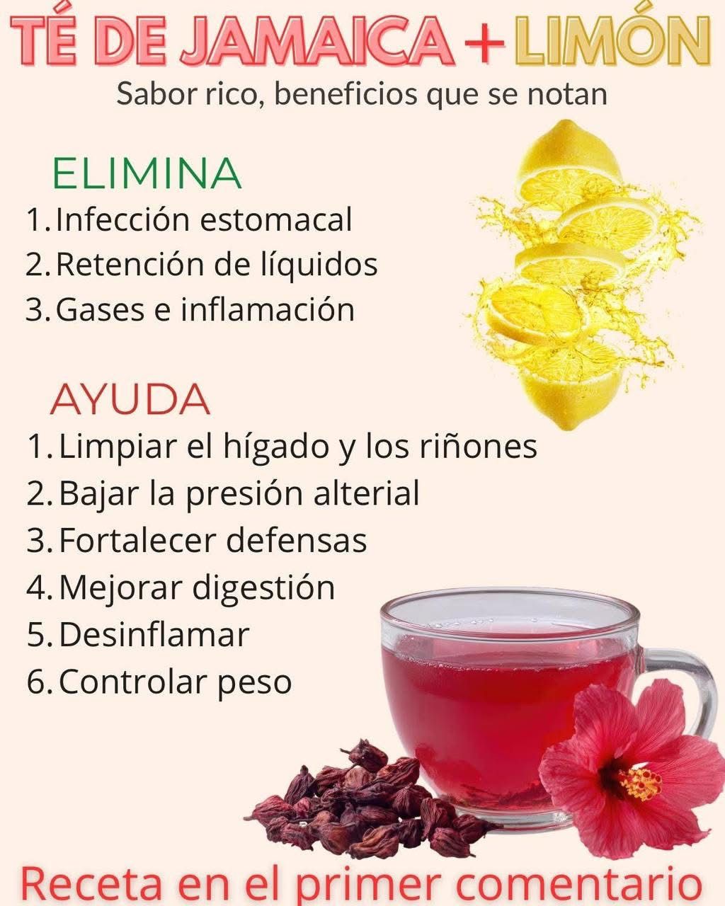 Jamaica con limón; una combinación muy poderosa… ver más