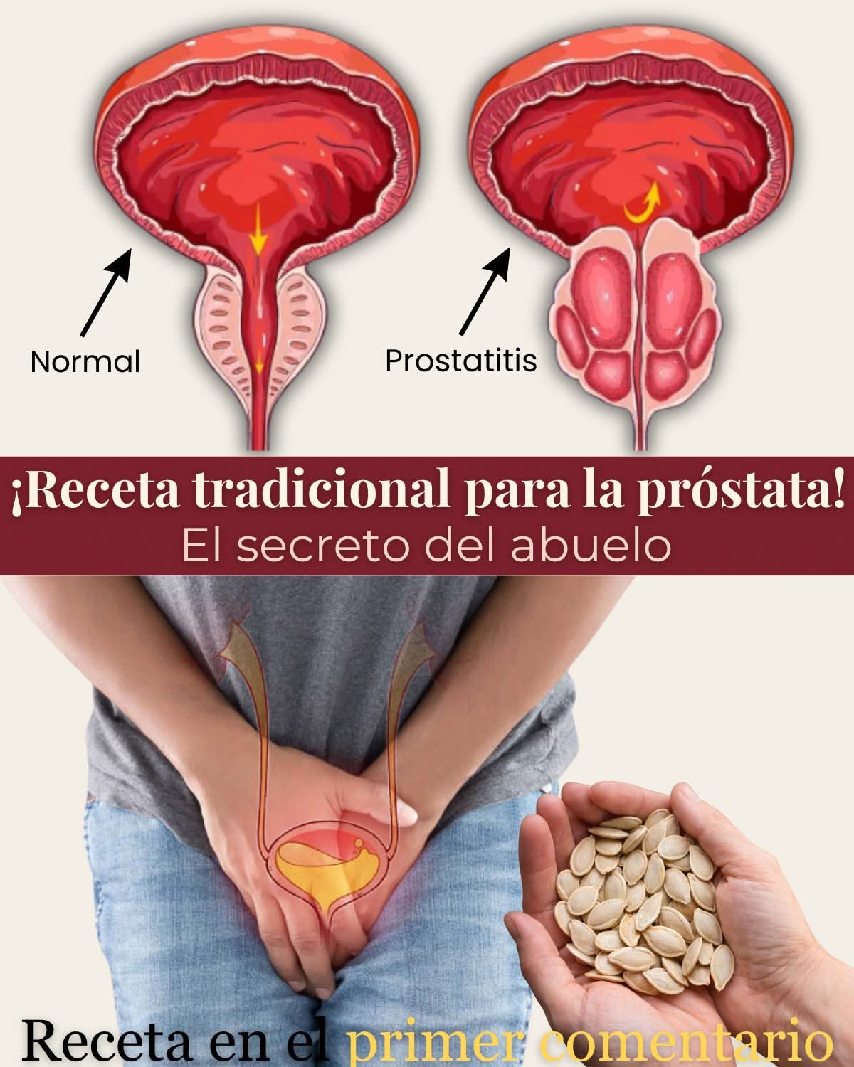 Receta del abuelo! Hara que tu vejiga y prostata luzcan como nuev..ver mas