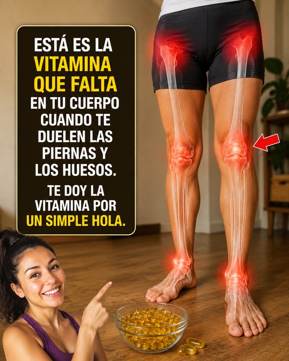 Está es la vitamina que falta en tu cuerpo cuando te duelen las piernas y los huesos👀 👇💬 preparación en el primer comentario