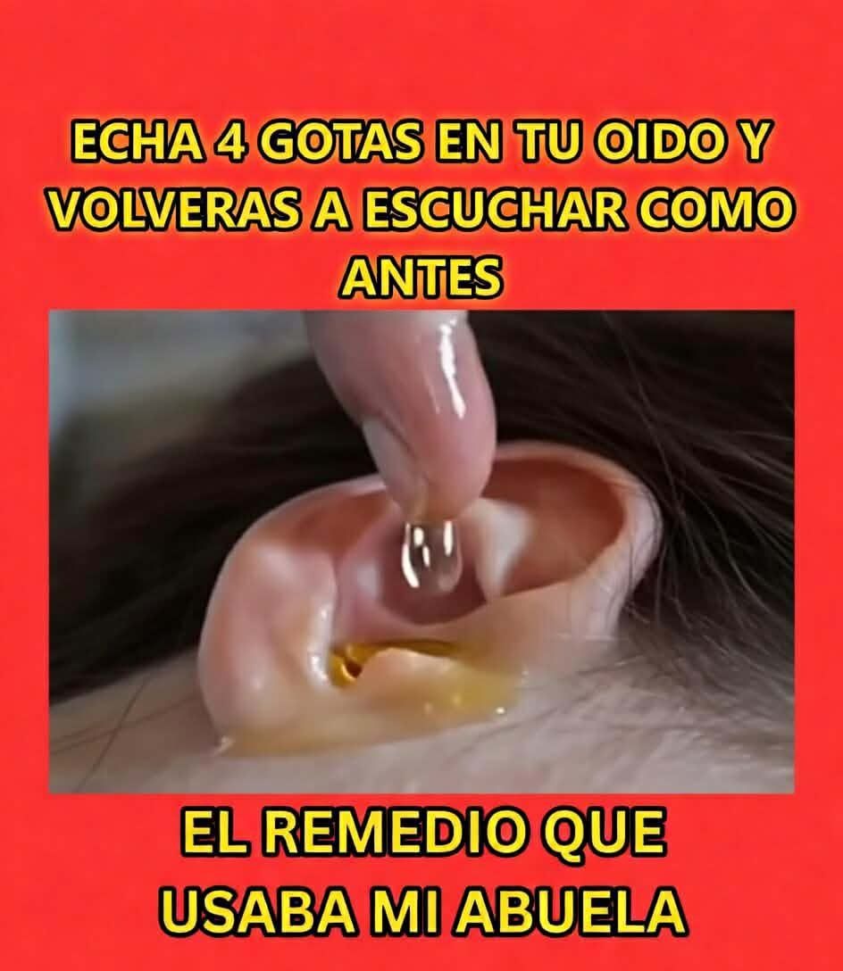 Echa solo 4 gotas y volverás a escuchar como antes…Ver más