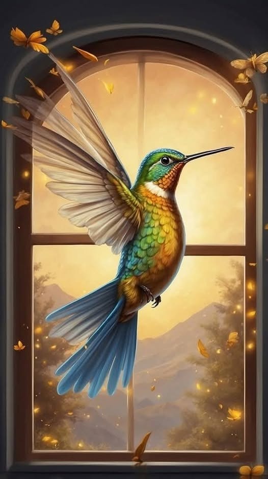 Si un colibrí visita tu hogar, su presencia simboliza la mue… ver más