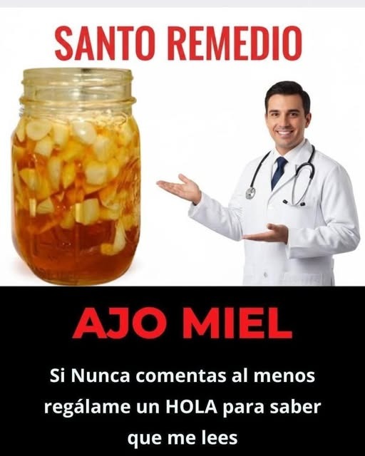Come ajo y miel en ayunas durante 7 días con el estómago vacío Para seguir recibiendo mis recetas, solo debes decir algo… ¡Gracias!