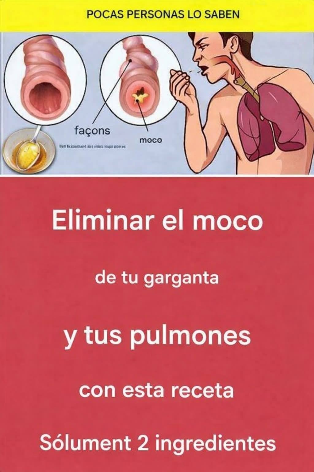 Libera tu garganta y tus pulmones con esta receta: solo 2 ingred.. Ver mas